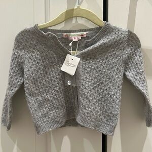 Bonpoint baby cashnete grey cardigan